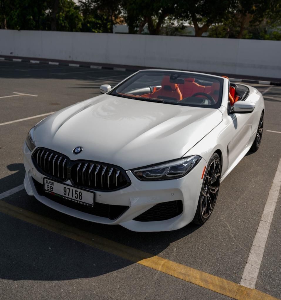 BMW 840i Convertible White without Deposit