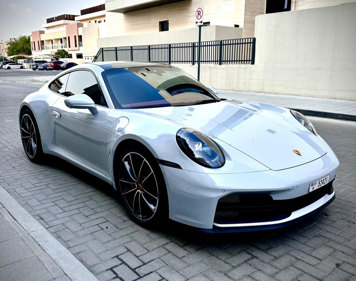 Porsche 911 Carrera White interior Red  2026 Hire dubai