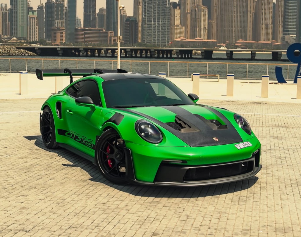 Porsche 911 GT3 RS Green  2024 Hire dubai