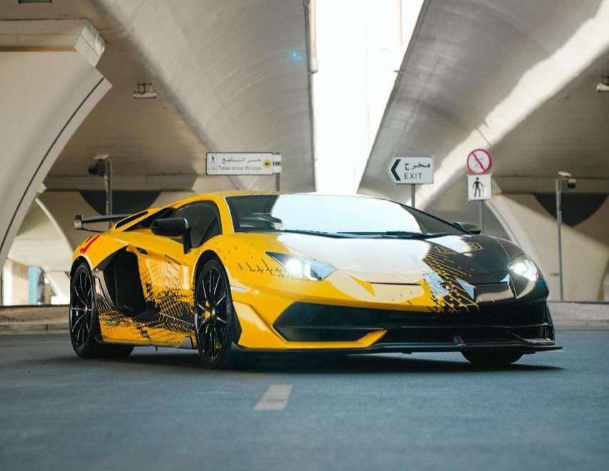 Lamborghini Aventador SVJ Coupe Yellow  2022 Hire dubai