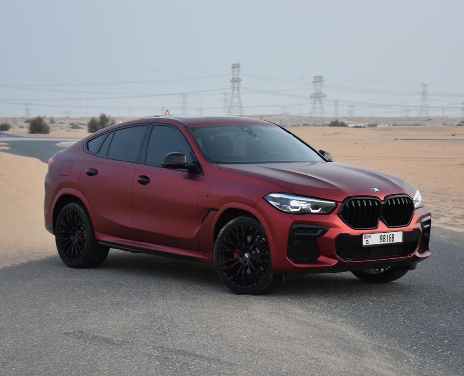 BMW X6 xDrive40i M Sport Red  2023 Hire dubai
