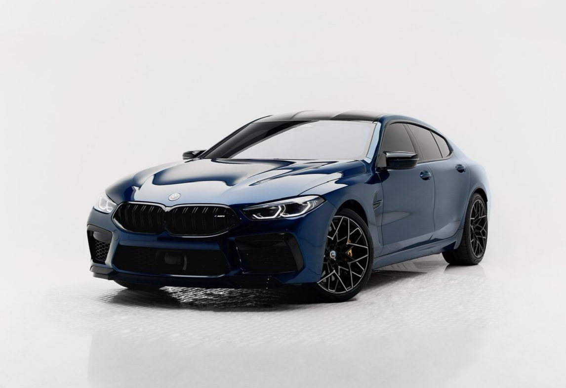 BMW M8 Competition 4 Doors Blue  2021 Hire dubai