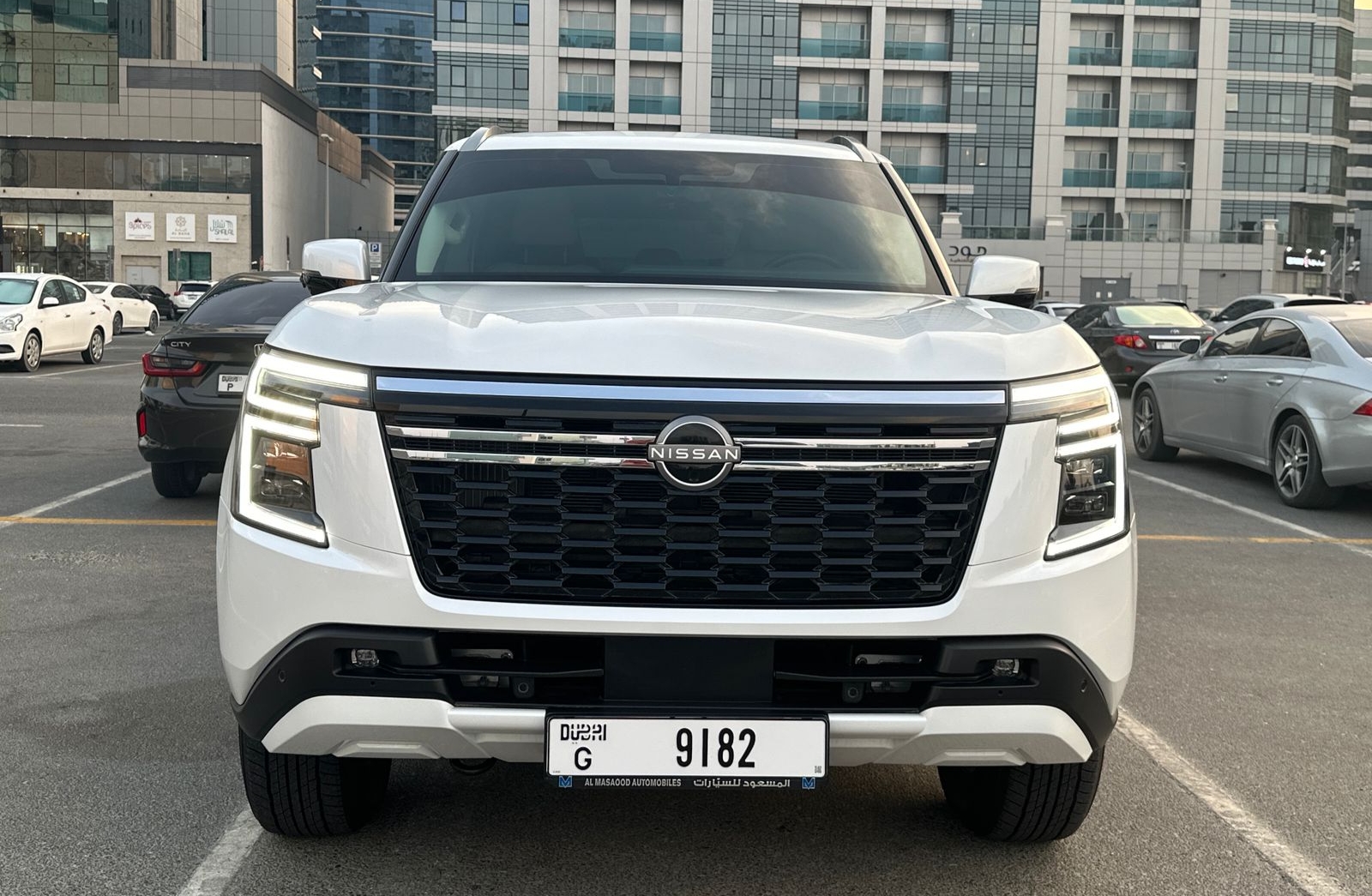 Nissan Patrol White interior Light V8  2026 Hire dubai