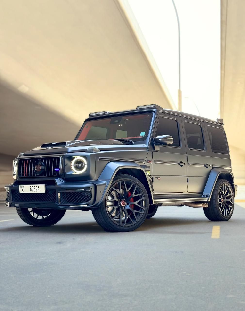 Mercedes-Benz G-Class Brabus G800 interior Red  2024 Hire dubai