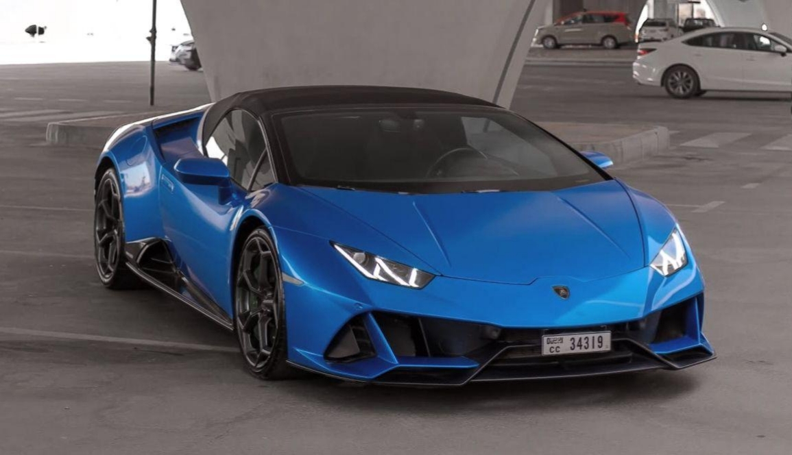 Lamborghini Huracan EVO Blue interior Grey  2021 Hire dubai