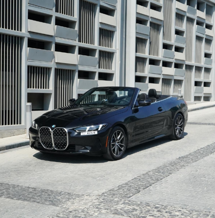 Cheap BMW 430I 4 series Black  2025 Hire dubai