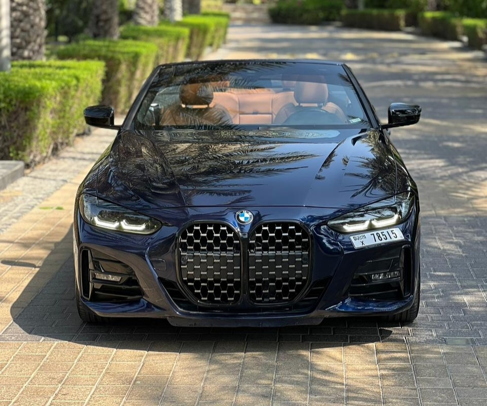Cheap BMW 420i Cabriolet interior Saffron  2022 Hire dubai