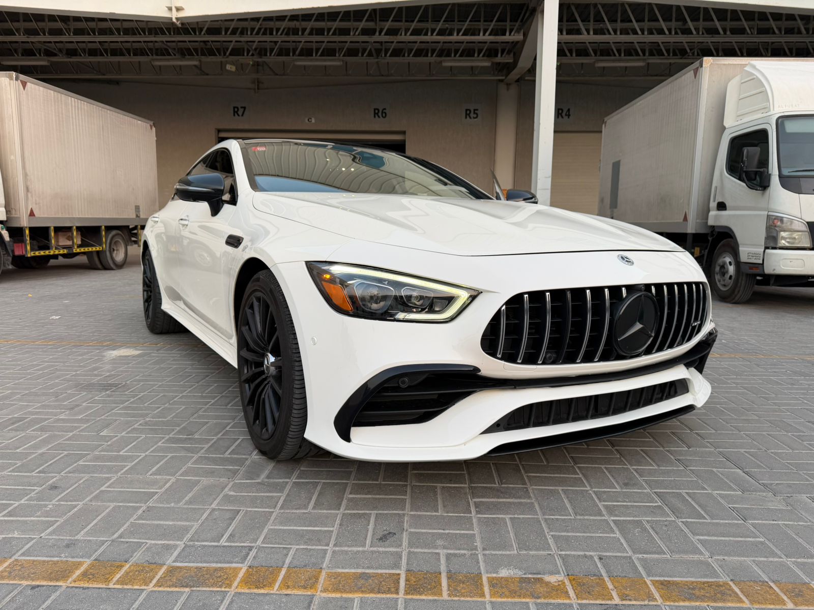 Mercedes Benz AMG GT 43 White  2021 Hire dubai