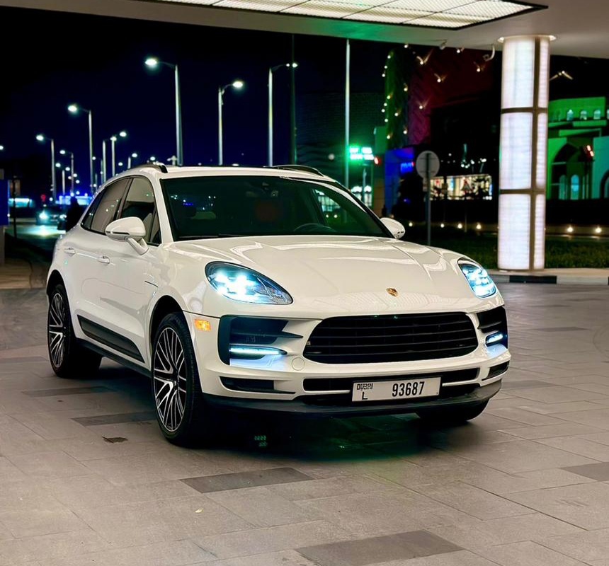 Cheap Porsche Macan S White Monthly  2023 Hire dubai