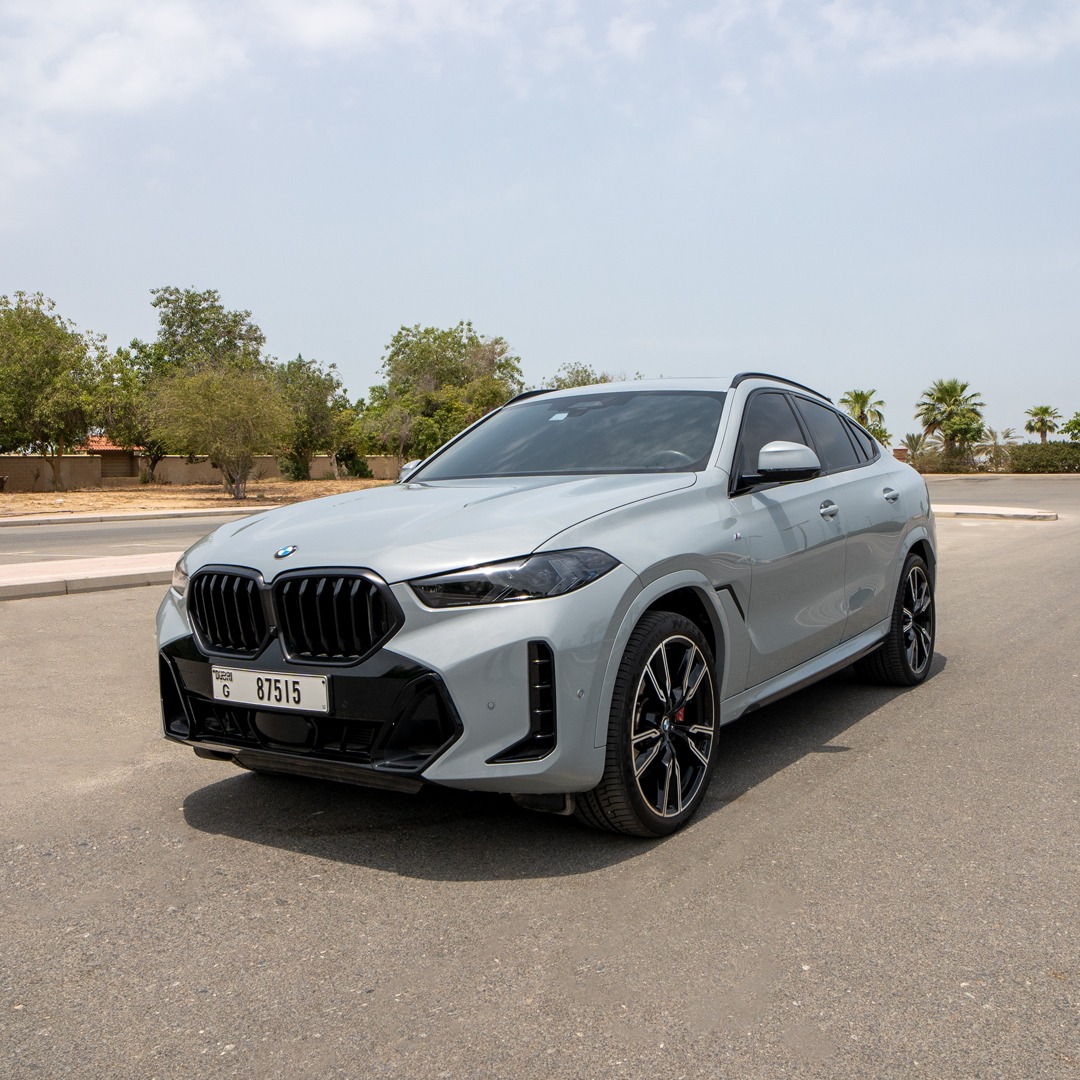 BMW X6 Gray Without Deposit  2025 Hire dubai