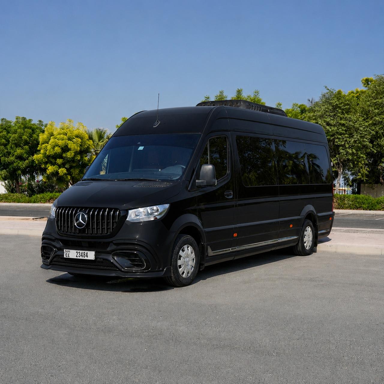 Maybach Mercedes Sprinter Black 16 Seaters  2025 Hire dubai