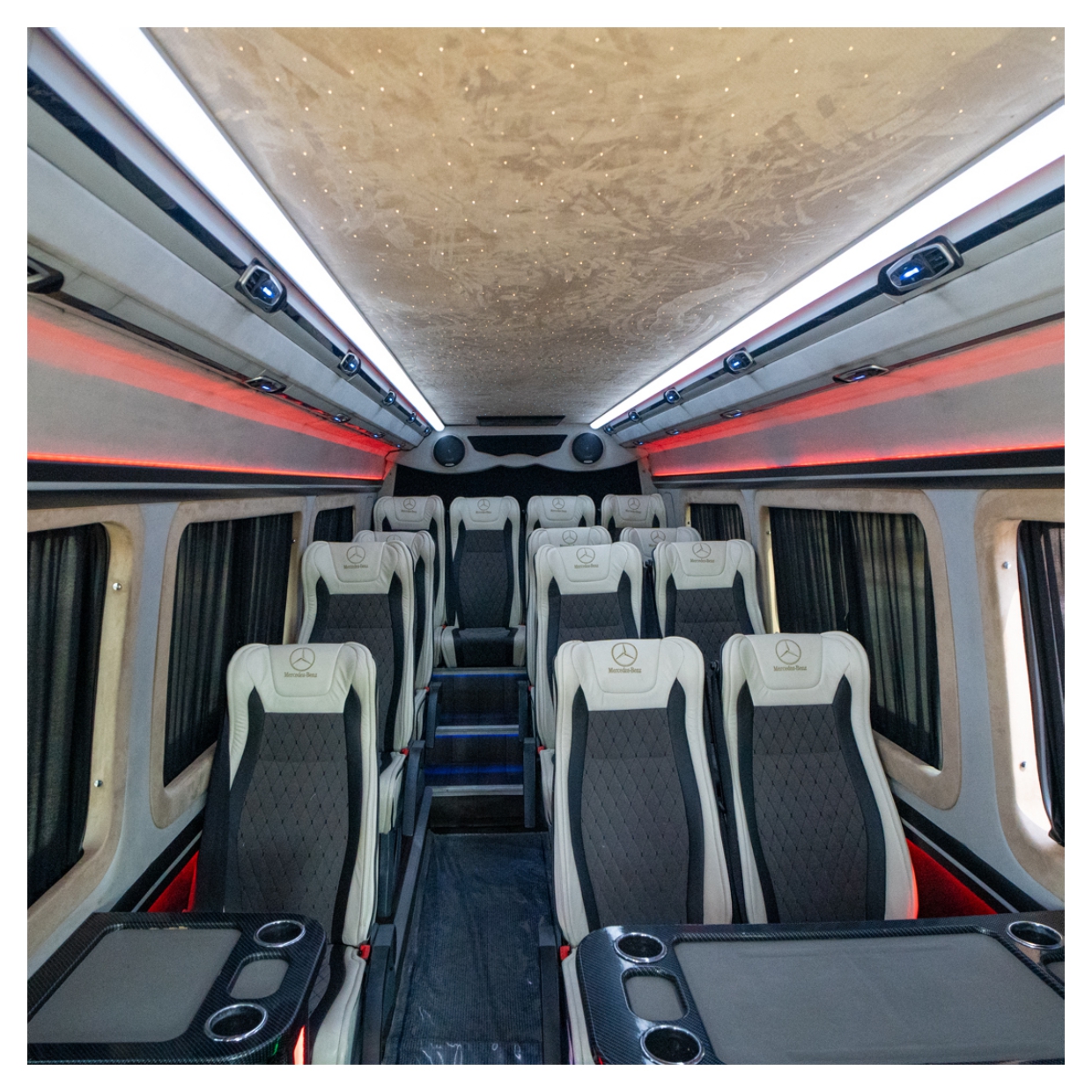 Rent VIP Sprinter 16 Seater BLACK 2025 with chauffeur in Dubai , UAE 