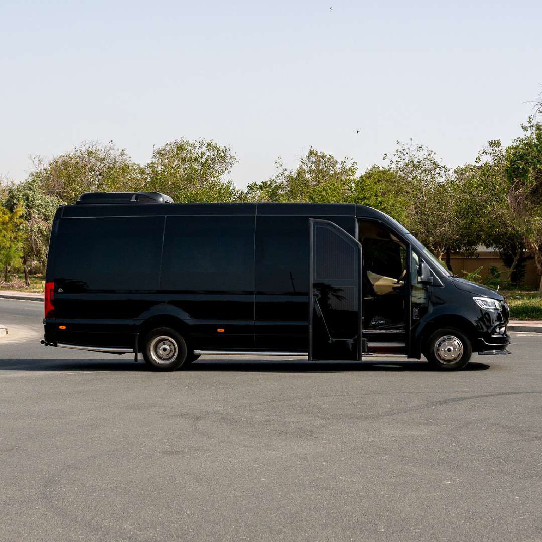 Rent Maybach Sprinter 16 Seater BLACK 2025 with chauffeur in Dubai , UAE 