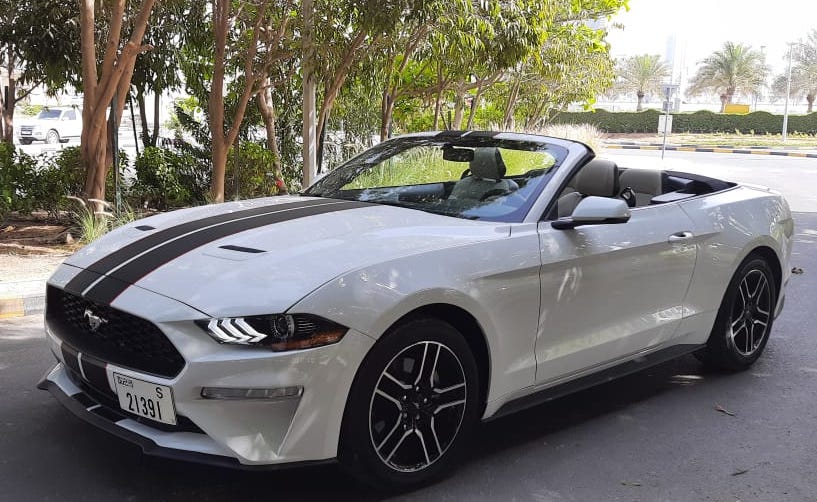 Rent Ford Mustang WHITE 2020 in Dubai , UAE 