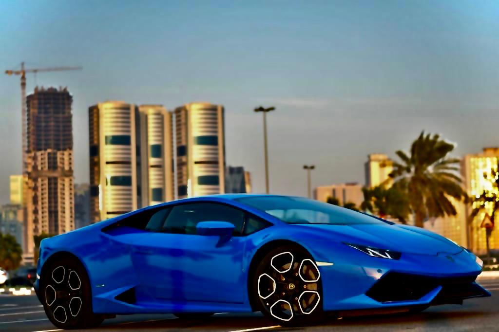 Rent Lamborghini Huracan BLUE 2020 in Dubai , UAE 