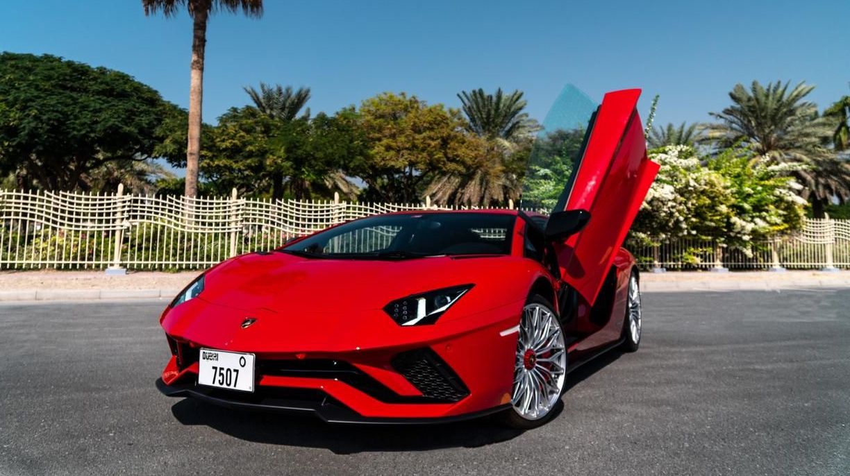 Rent Lamborghini Aventador RED 2020 in Dubai , UAE 
