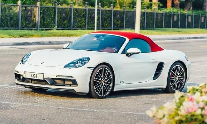 Rent Porsche Boxster WHITE 2019 in Dubai , UAE 