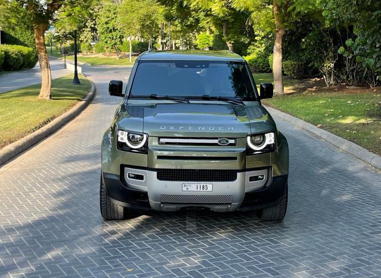 Rent Land Rover Defender GREEN 2021 in Dubai , UAE 
