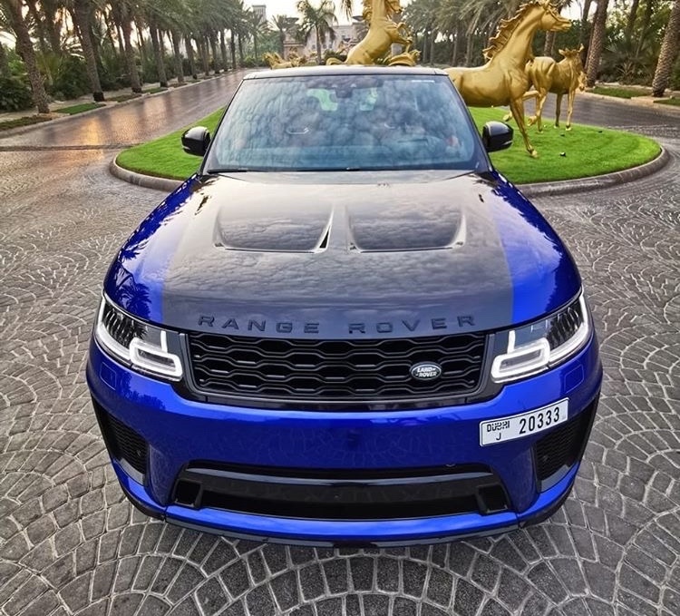 Rent Range-Rover Svr BLUE 2021 in Dubai , UAE 