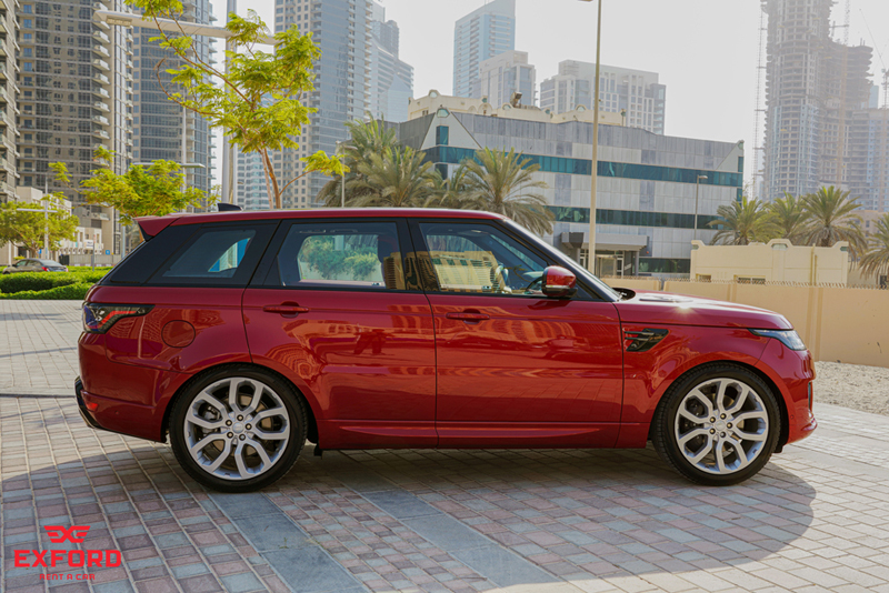 Rent Range-Rover Sport RED 2021 in Dubai , UAE 