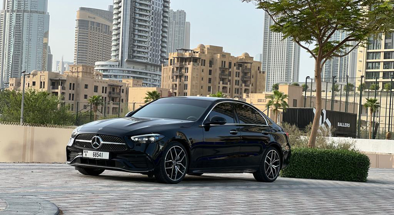 Rent Mercedes-Benz C-class BLACK 2022 in Dubai , UAE 