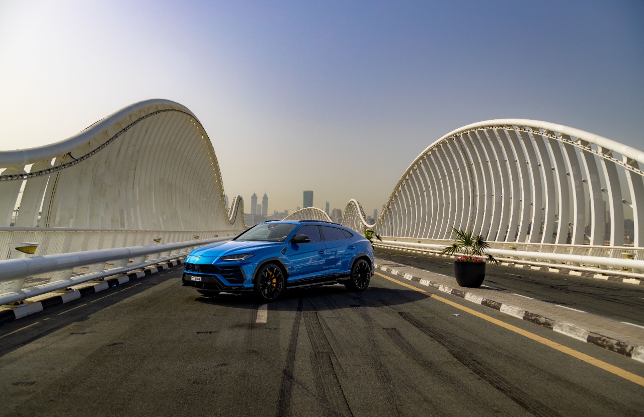 Rent Lamborghini Urus BLUE 2022 in Dubai , UAE 