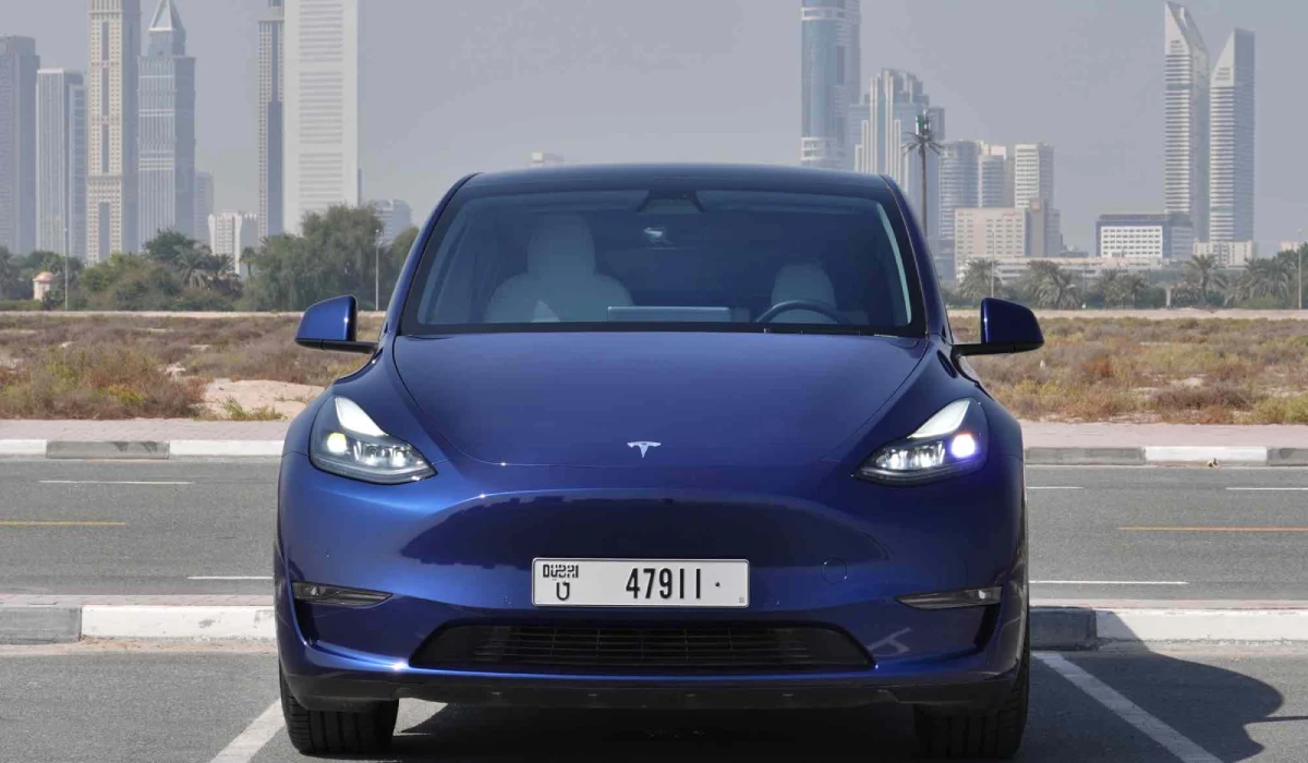Rent Tesla Model 3 BLUE 2022 in Dubai , UAE 