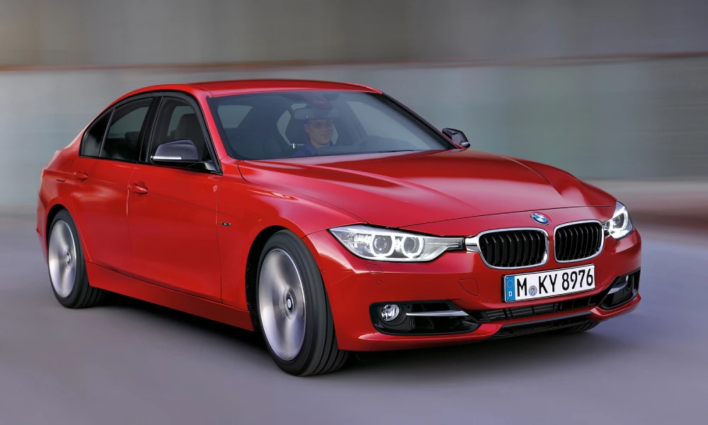 Rent Bmw Series 3 RED  in Dubai , UAE 