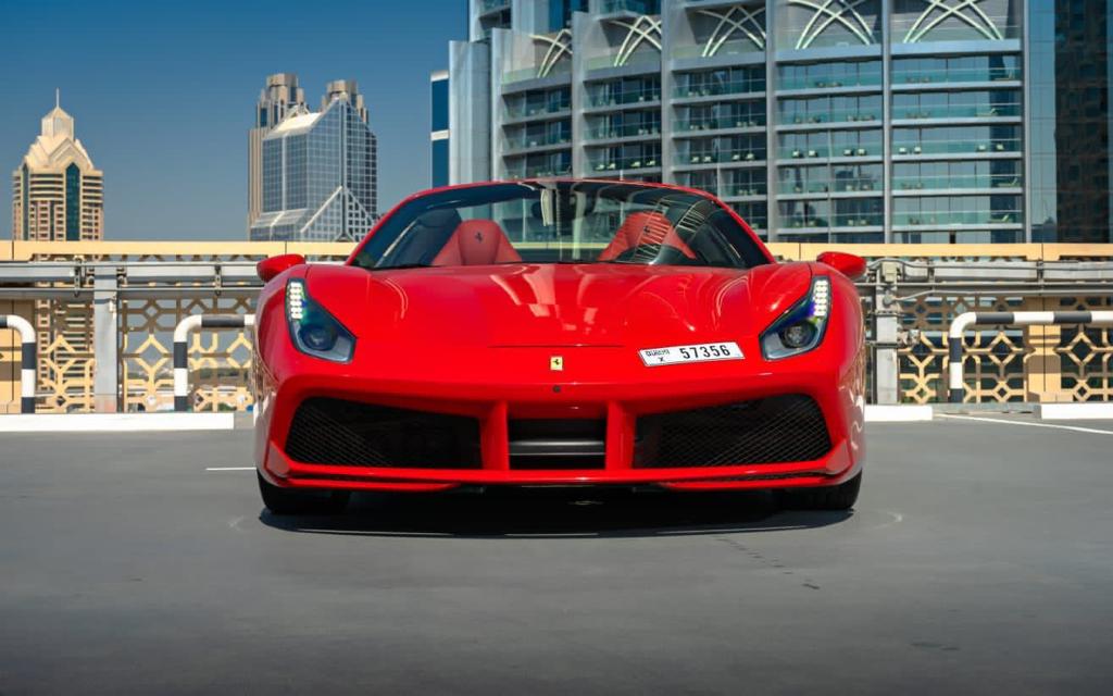 Rent Ferrari 488 BEIGE 2022 in Dubai , UAE 