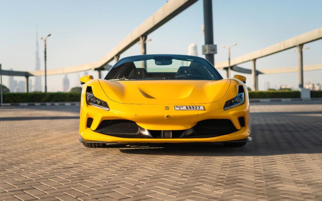 Rent Ferrari F8 YELLOW 2022 in Dubai , UAE 