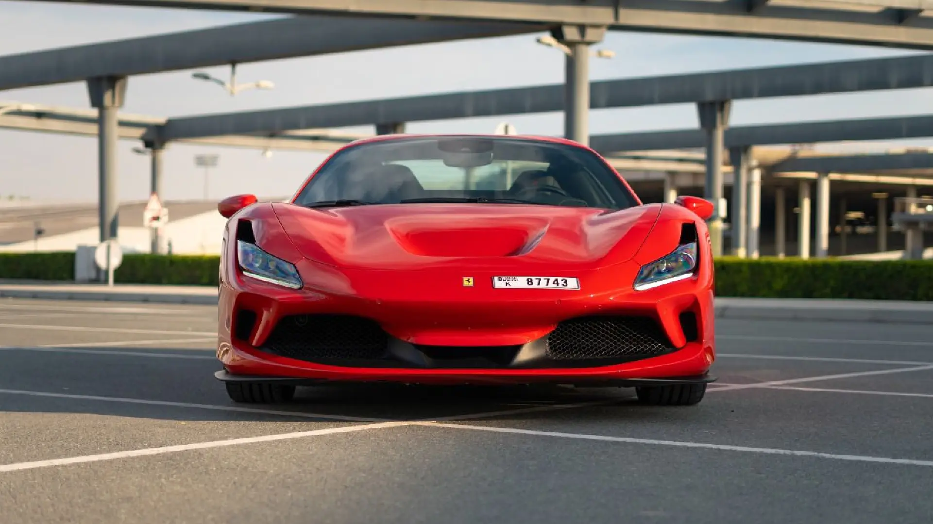 Rent Ferrari F8 BEIGE 2023 in Dubai , UAE 