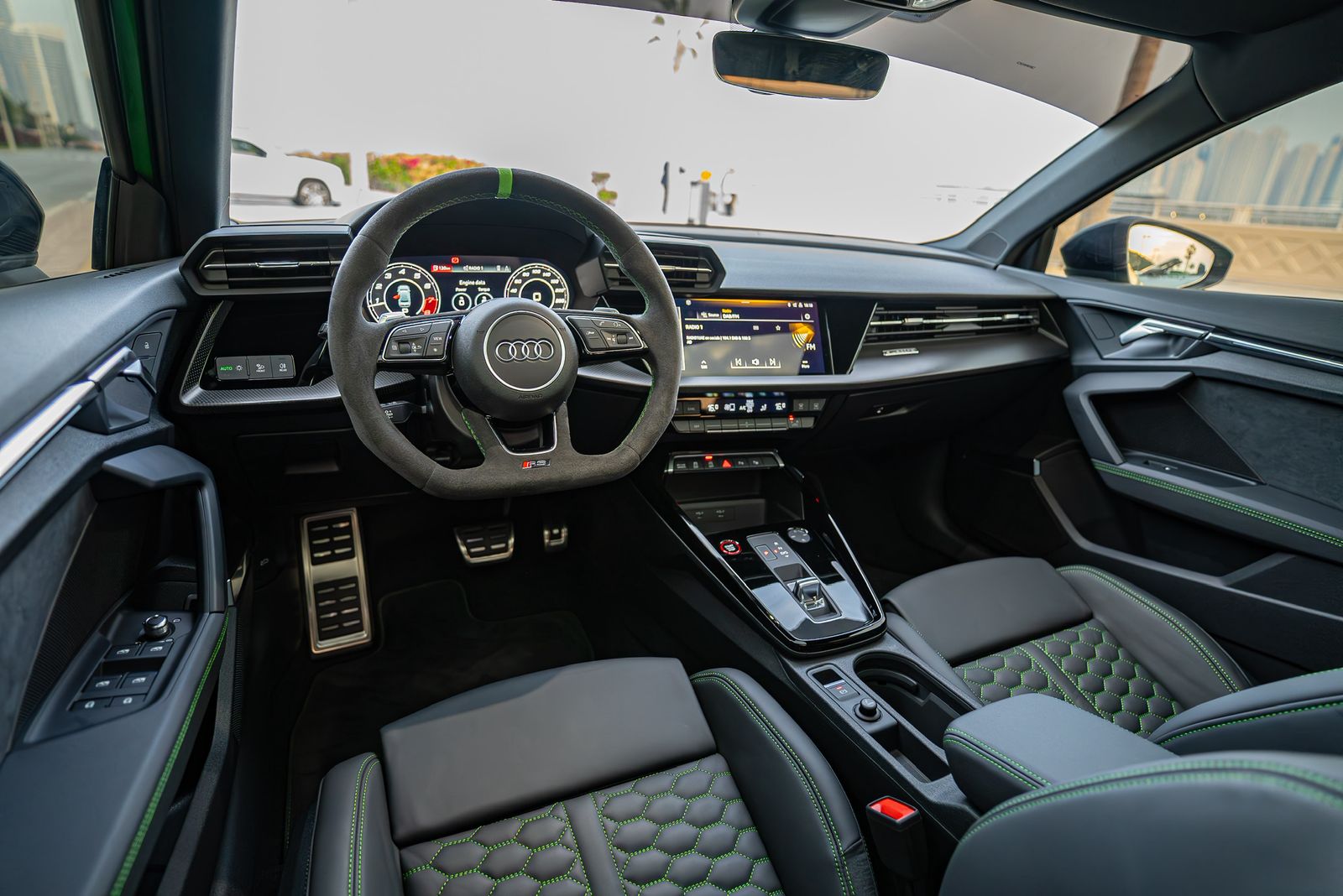 Rent Audi Rs3 GREEN  in Dubai , UAE 