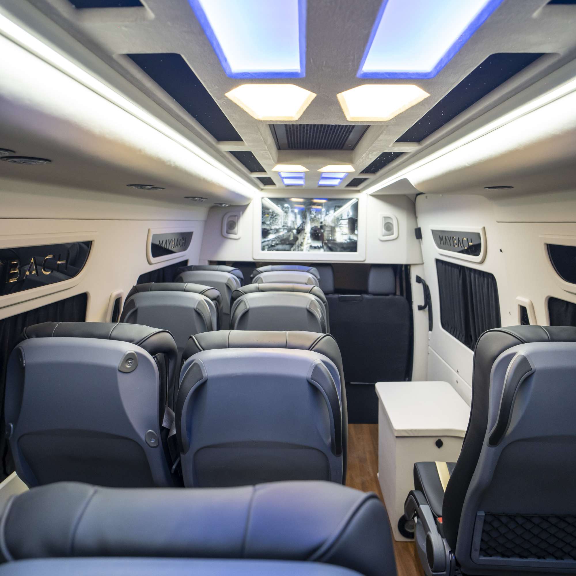 Rent Maybach Sprinter 14 Seater WHITE 2025 with chauffeur in Dubai , UAE 