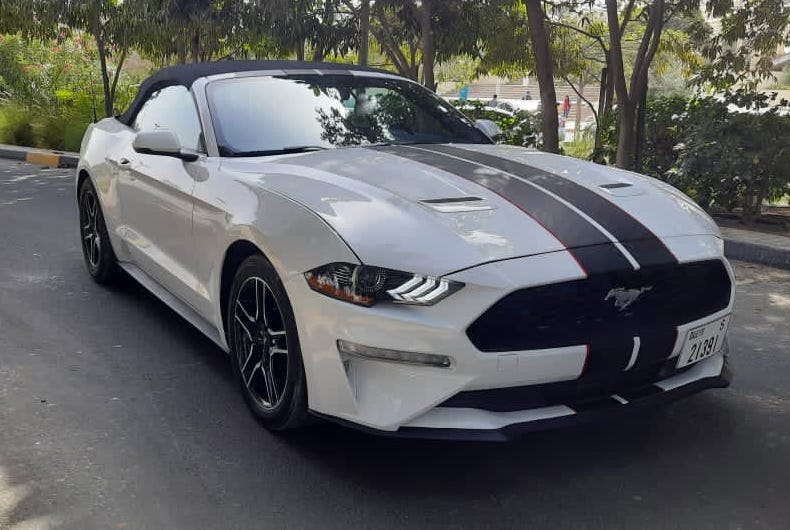 Rent Ford Mustang WHITE 2020 in Dubai , UAE 