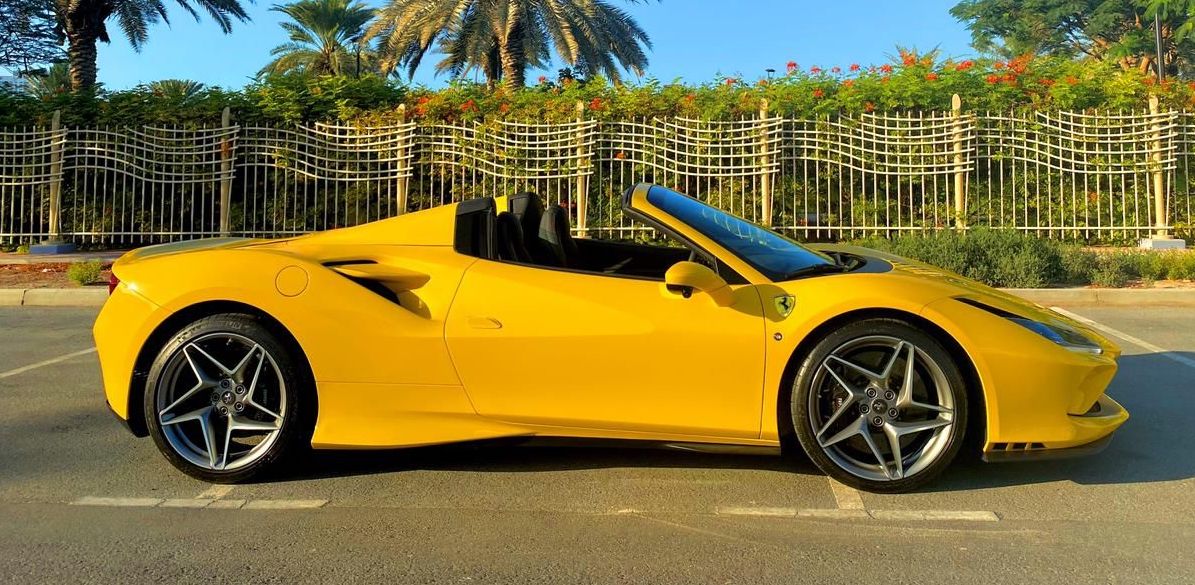 Rent Ferrari F8 YELLOW 2020 in Dubai , UAE 