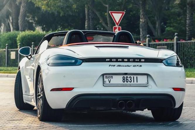 Rent Porsche Boxster WHITE 2019 in Dubai , UAE 
