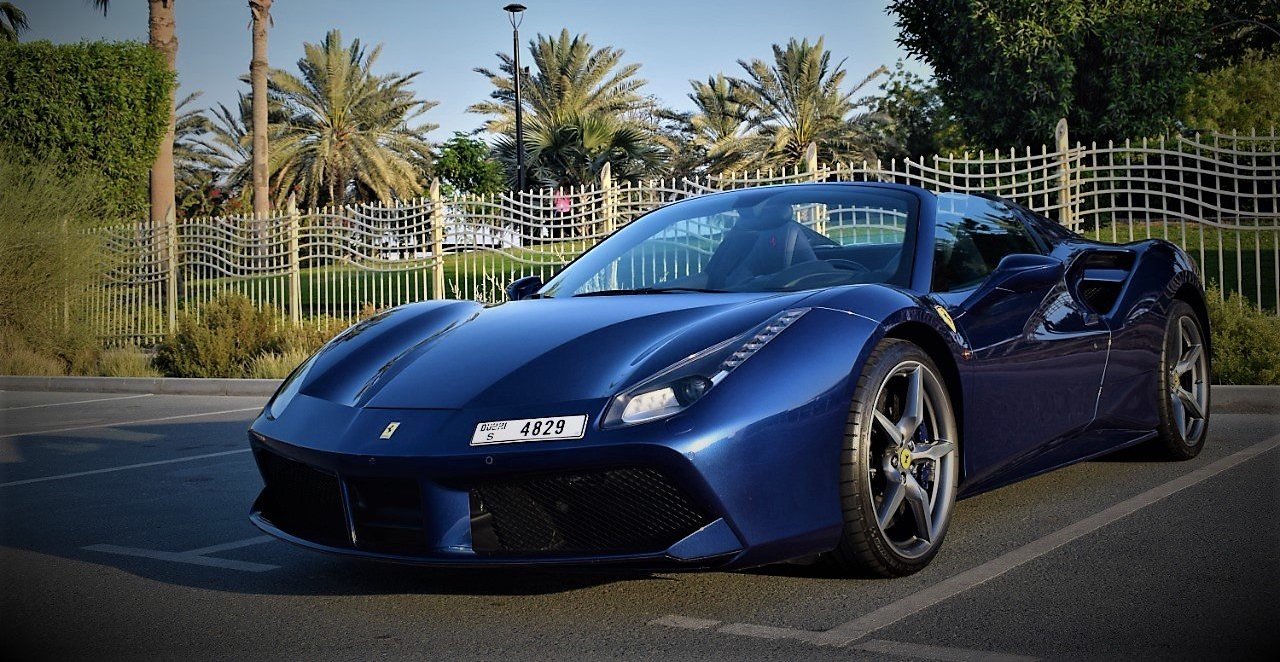 Rent Ferrari 488 BEIGE 2020 in Dubai , UAE 