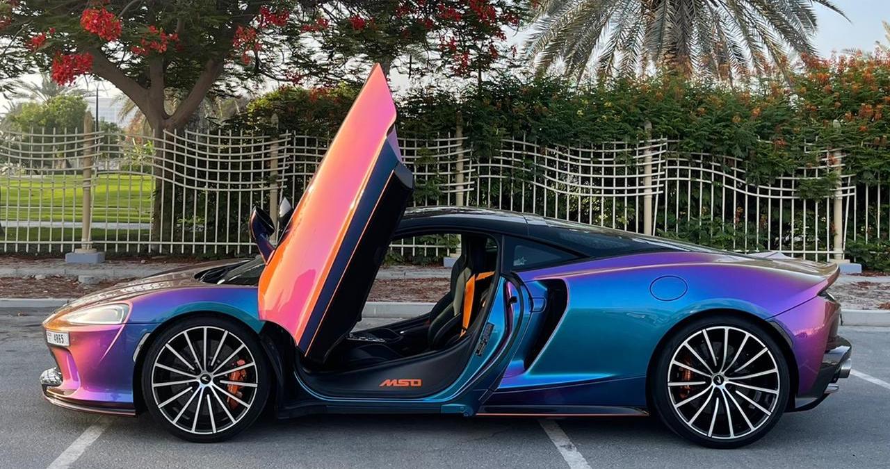 Rent McLaren Gt PURPLE 2020 in Dubai , UAE 