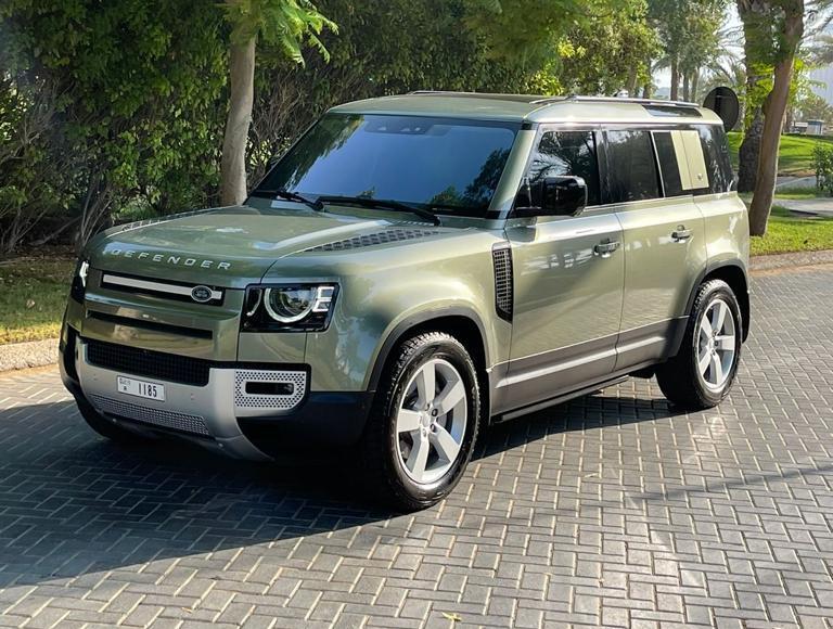 Rent Land Rover Defender GREEN 2021 in Dubai , UAE 