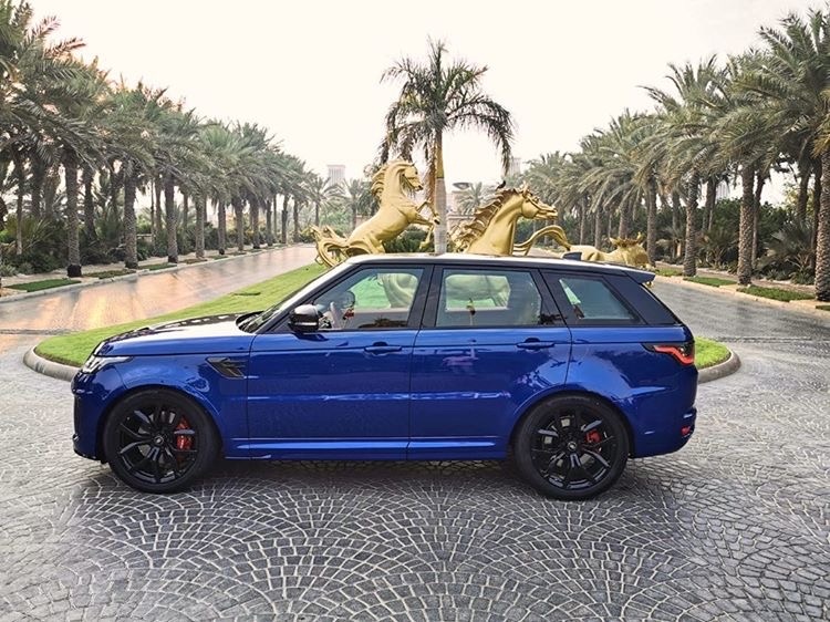 Rent Range-Rover Svr BLUE 2021 in Dubai , UAE 