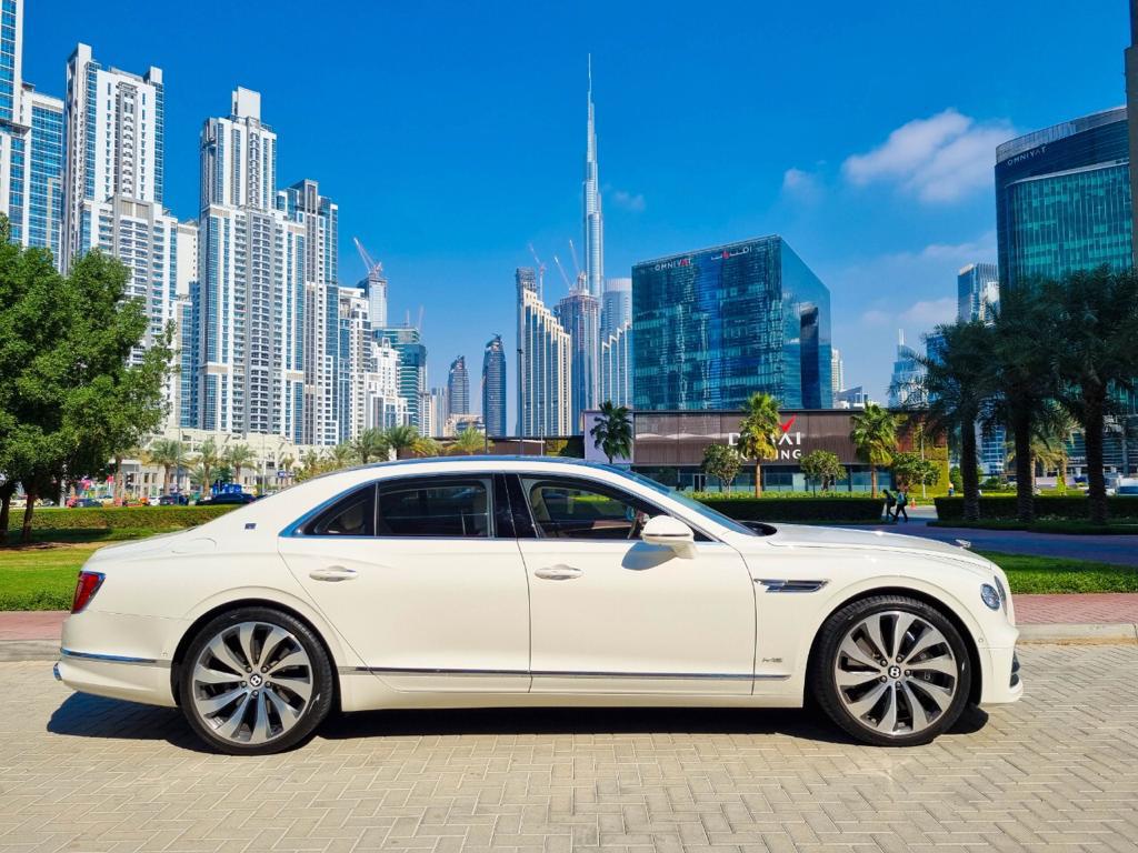 Rent Bentley Flying spur WHITE 2020 in Dubai , UAE 