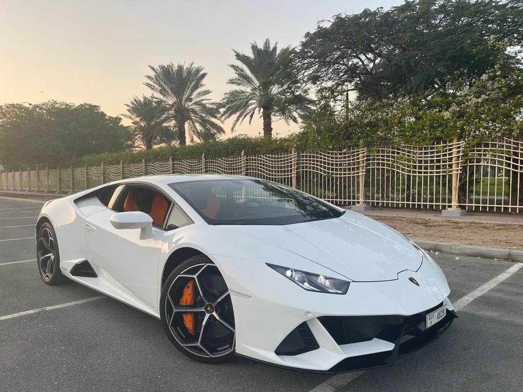 Rent Lamborghini Huracan WHITE 2021 in Dubai , UAE 