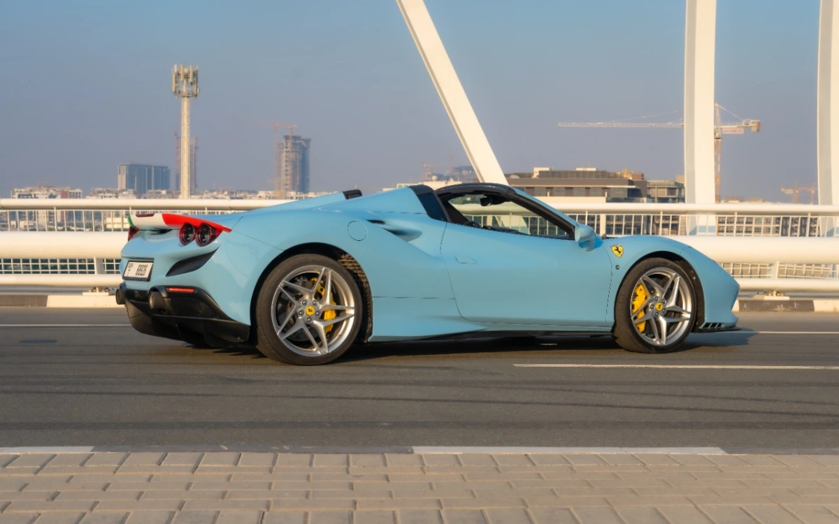 Rent Ferrari F8 BEIGE 2022 in Dubai , UAE 