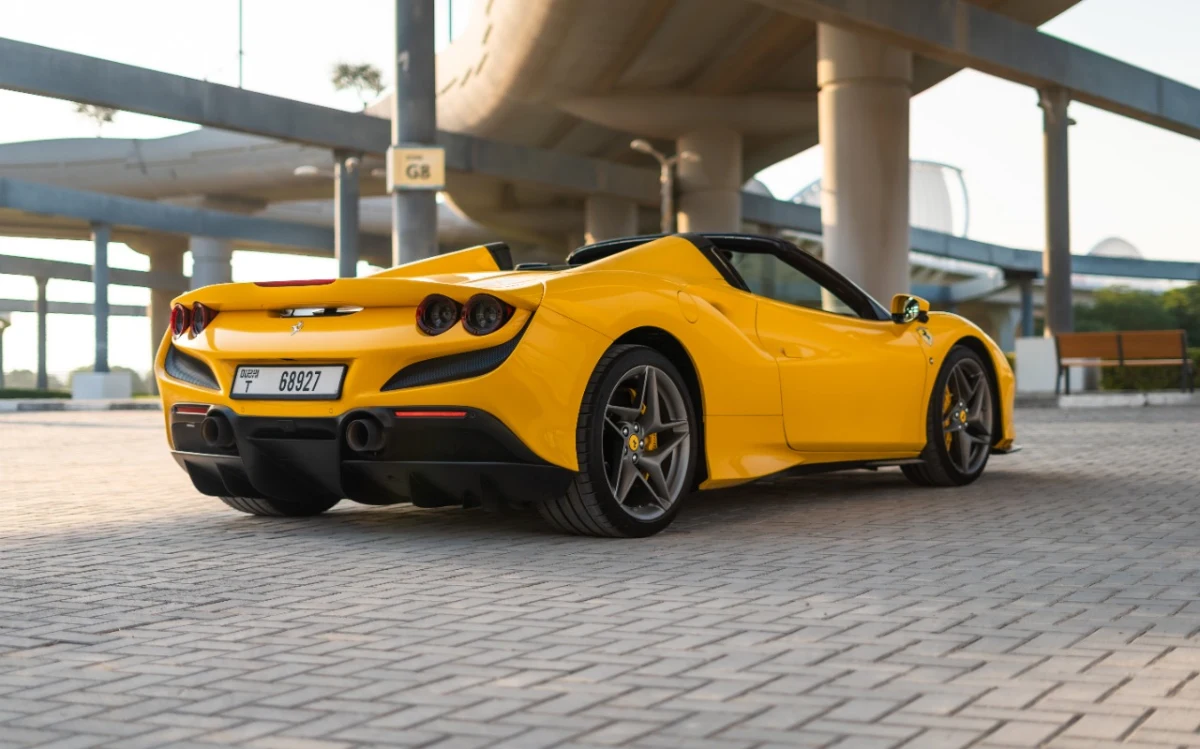 Rent Ferrari F8 YELLOW 2022 in Dubai , UAE 