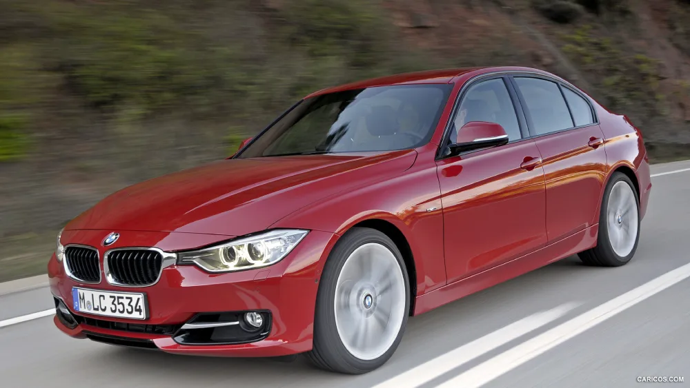 Rent Bmw Series 3 RED  in Dubai , UAE 
