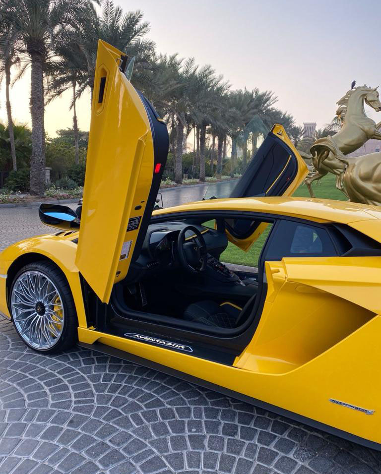 Rent Lamborghini Aventador YELLOW 2022 in Dubai , UAE 