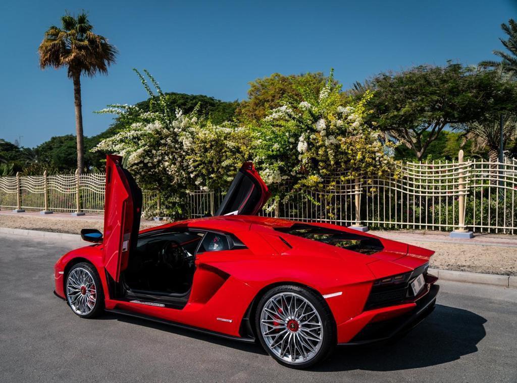 Rent Lamborghini Aventador RED 2022 in Dubai , UAE 