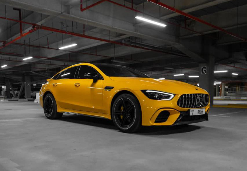 Rent Mercedes-Benz Gt YELLOW 2023 in Dubai , UAE 