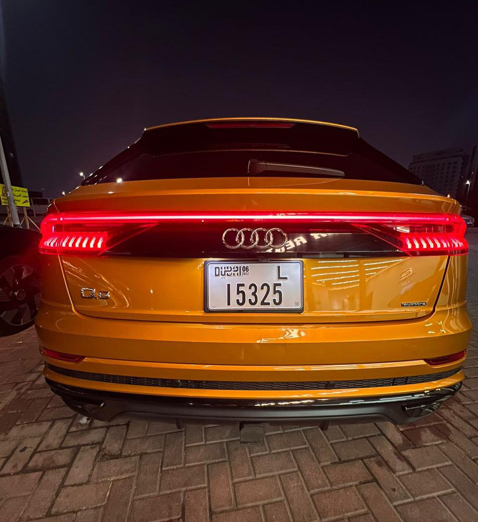 Rent Audi Q8 GOLDEN 2023 in Dubai , UAE 