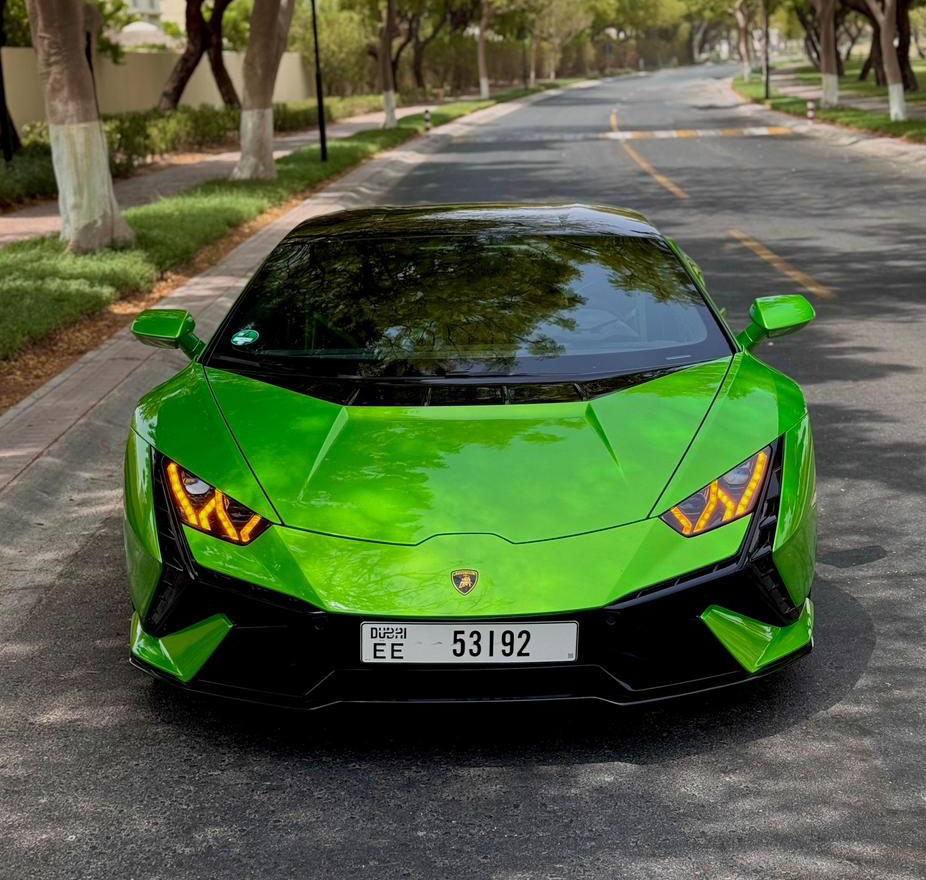 Rent Lamborghini Evo GREEN 2024 in Dubai , UAE 